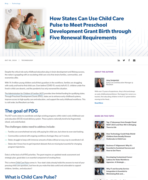 Child Care Pulse to Meet Preschool Development Grant Birth Blog