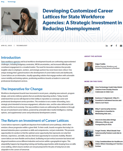Developing Customized Career Lattices: A Strategic Investment in Reducing Unemployment