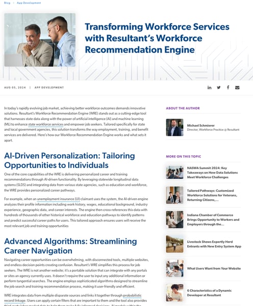 Transforming Workforce Services Blog